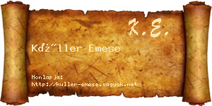 Küller Emese névjegykártya